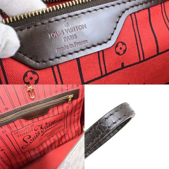 LOUIS VUITTON Neverfull MM Shoulder Bag Damier Ebene Leather BN N51105 23FA323 - Picture 8 of 14